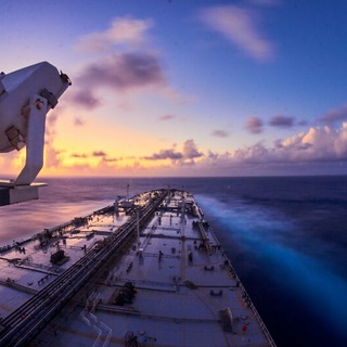 At sea