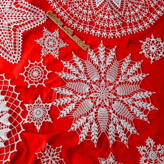 Вязаные салфетки, скатерти и снежинки от Эльмиры ✨️